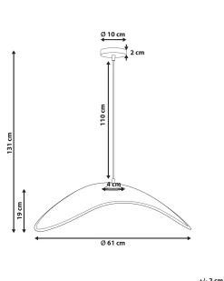 Best Beliani Lampadario YAGUEZ Iuta Naturale