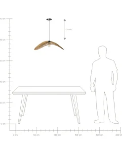 Best Beliani Lampadario YAGUEZ Iuta Naturale