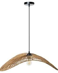 Best Beliani Lampadario YAGUEZ Iuta Naturale
