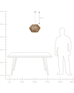 Clearance Beliani Lampadario YAMBOU Corda di carta Naturale