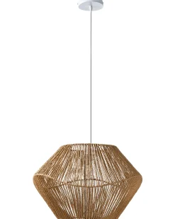 Clearance Beliani Lampadario YAMBOU Corda di carta Naturale