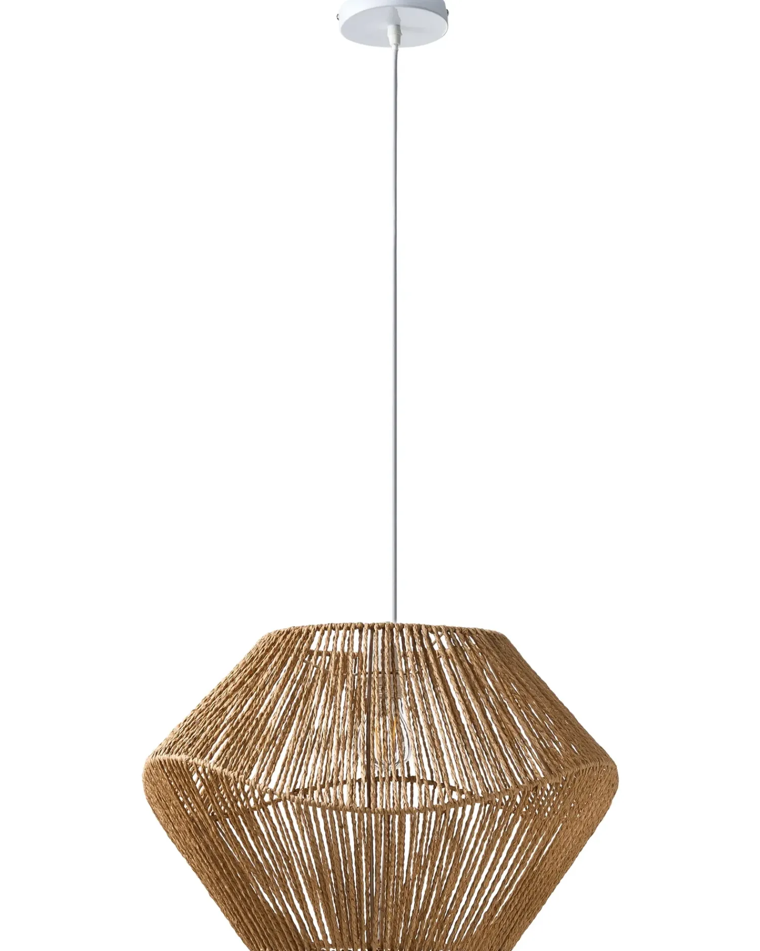 Clearance Beliani Lampadario YAMBOU Corda di carta Naturale