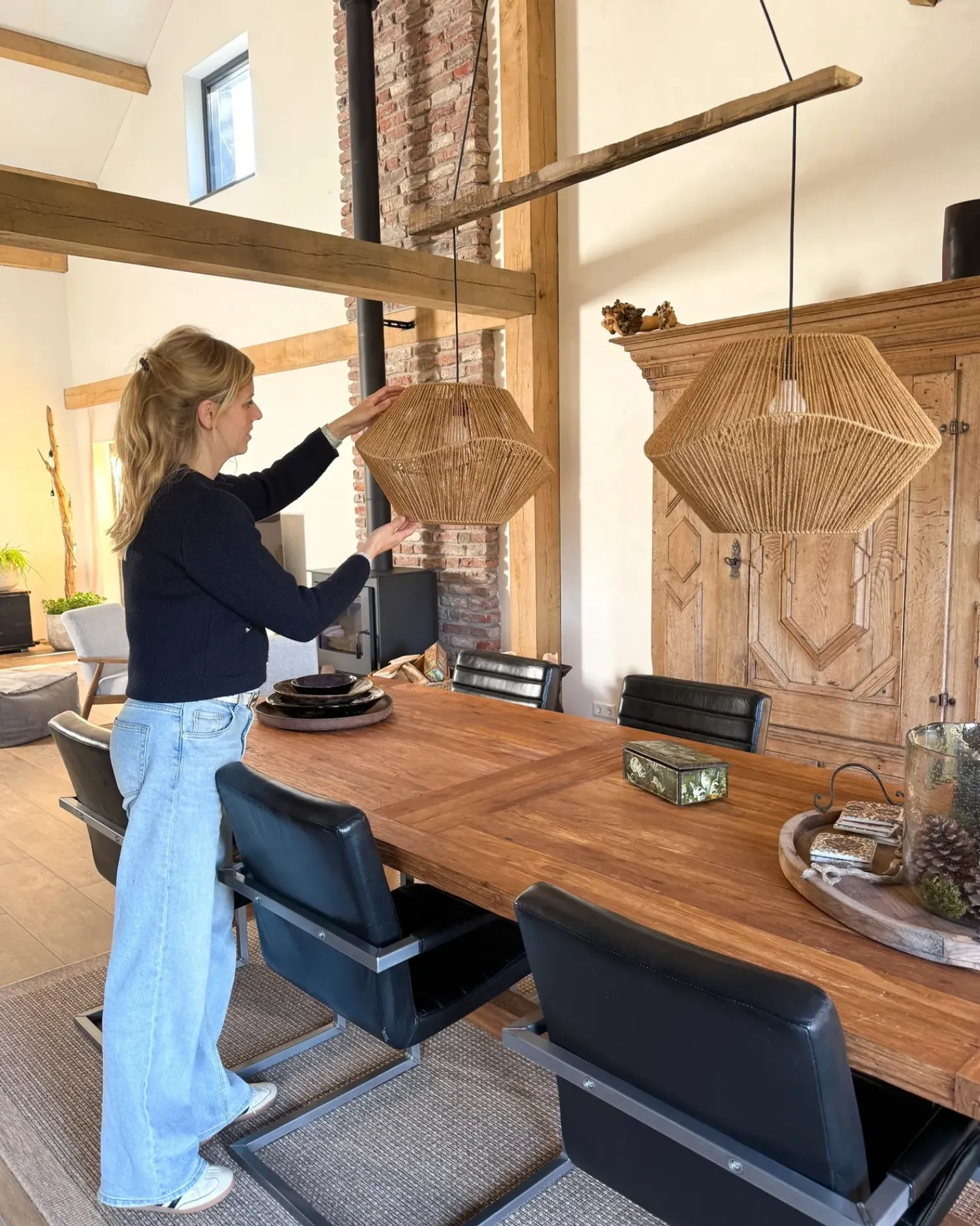Clearance Beliani Lampadario YAMBOU Corda di carta Naturale