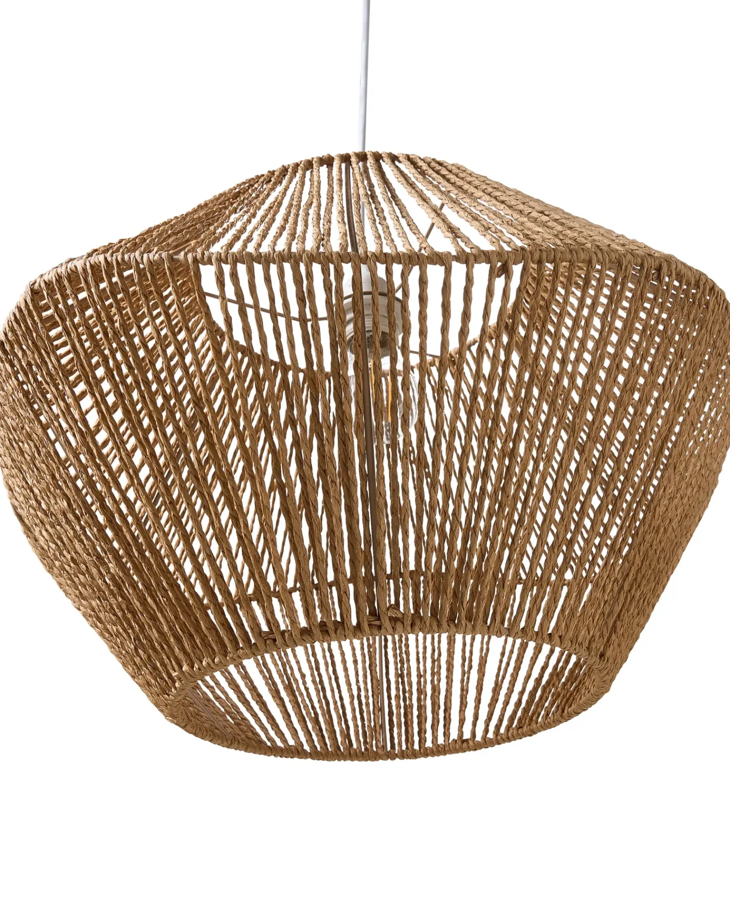 Clearance Beliani Lampadario YAMBOU Corda di carta Naturale