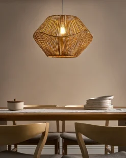 Clearance Beliani Lampadario YAMBOU Corda di carta Naturale