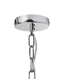 New Beliani Lampadario YAMETHIN Metallo Argento Bianco Argento