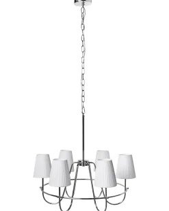 New Beliani Lampadario YAMETHIN Metallo Argento Bianco Argento