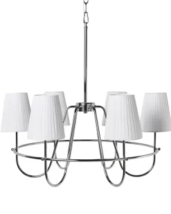 New Beliani Lampadario YAMETHIN Metallo Argento Bianco Argento