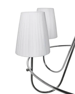 New Beliani Lampadario YAMETHIN Metallo Argento Bianco Argento