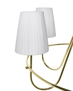 Discount Beliani Lampadario YAMETHIN Metallo Oro Bianco Oro