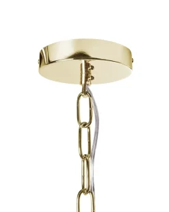 Discount Beliani Lampadario YAMETHIN Metallo Oro Bianco Oro