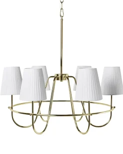 Discount Beliani Lampadario YAMETHIN Metallo Oro Bianco Oro