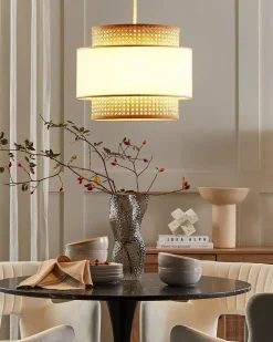 Clearance Beliani Lampadario YUMURI Rattan Beige chiaro Beige Naturale