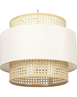 Clearance Beliani Lampadario YUMURI Rattan Beige chiaro Beige Naturale