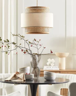 Clearance Beliani Lampadario YUMURI Rattan Beige chiaro Beige Naturale