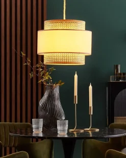 Online Beliani Lampadario YUMURI Rattan Rosa pesca Naturale Rosa