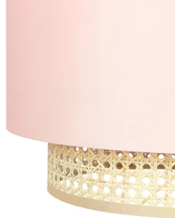 Online Beliani Lampadario YUMURI Rattan Rosa pesca Naturale Rosa
