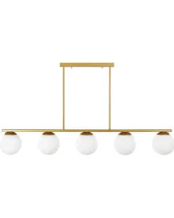 Discount Beliani Lampadario ZIKULI Metallo Oro Bianco Oro
