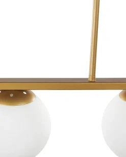 Discount Beliani Lampadario ZIKULI Metallo Oro Bianco Oro