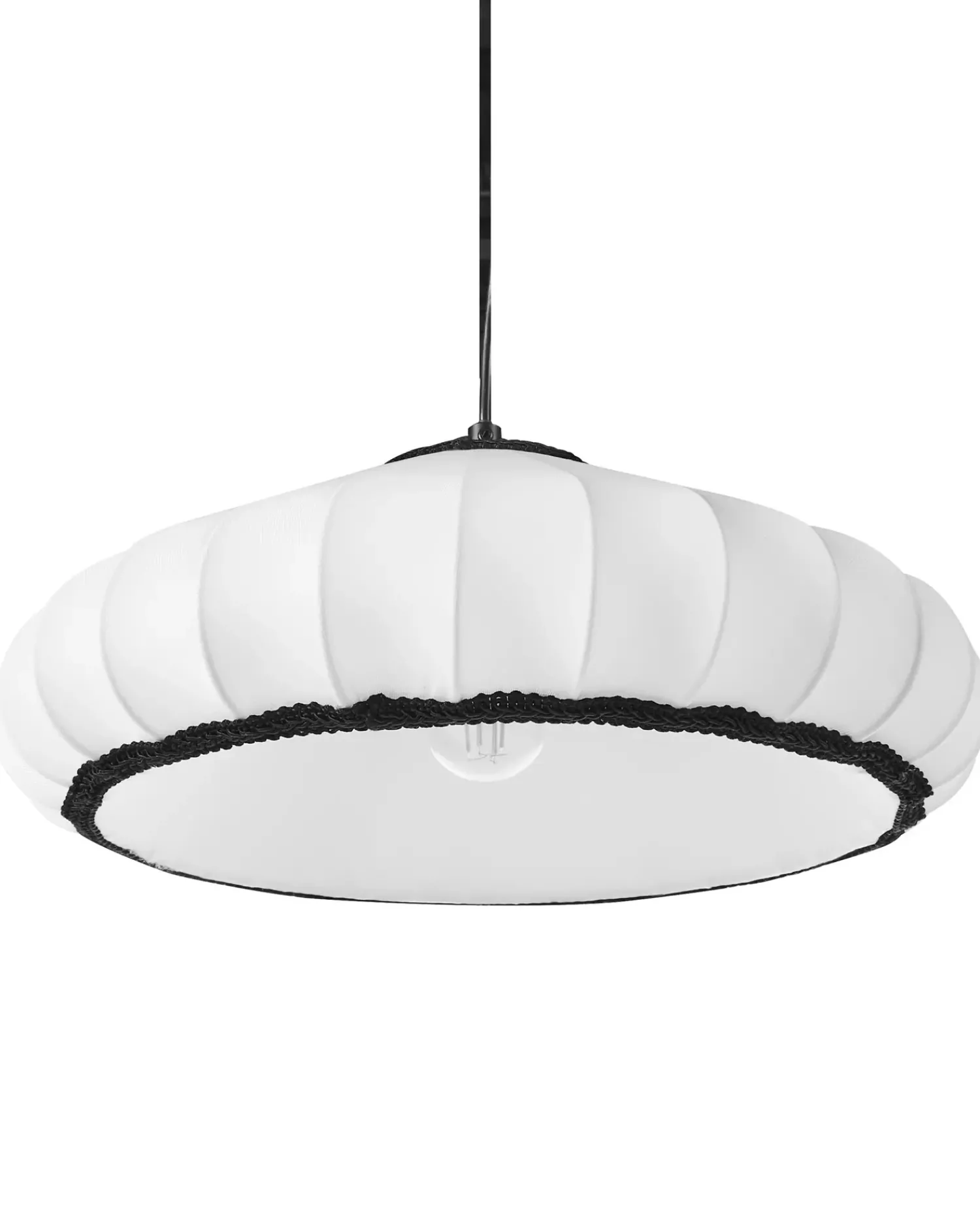 Outlet Beliani Lampadario ZULIA Materiale sintetico Bianco Bianco Nero