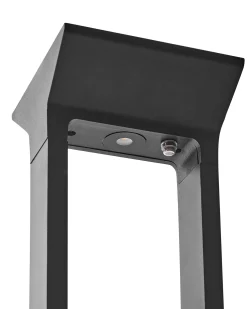 Clearance Beliani Lampione solare da giardino a LED MALDEN con sensore di movimento Nero