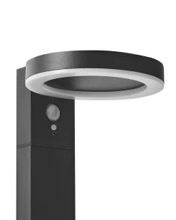Hot Beliani Lampione solare da giardino a LED PARKERS con sensore di movimento Nero