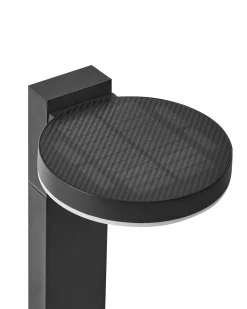 Hot Beliani Lampione solare da giardino a LED PARKERS con sensore di movimento Nero