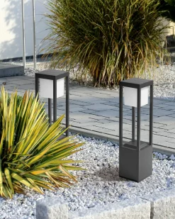 Online Beliani Lampione solare da giardino a LED LOON Nero