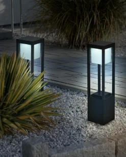 Online Beliani Lampione solare da giardino a LED LOON Nero