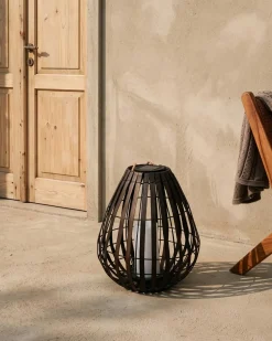 Discount Beliani Lanterna a energia solare LUFUPA 61 cm Marrone scuro Marrone Nero