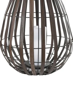 Discount Beliani Lanterna a energia solare LUFUPA 61 cm Marrone scuro Marrone Nero