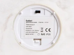 New Beliani Lanterna a LED SAVIVESI Modello natalizio 38 cm Bianco Bianco Rosso Verde