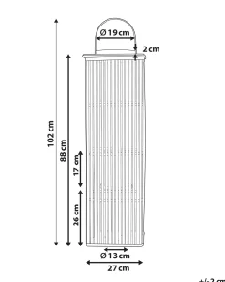 Hot Beliani Lanterna BALABAC Bambù 88 cm Marrone chiaro Naturale