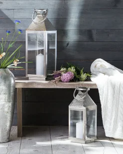 Hot Beliani Lanterna BALI Acciaio inox 55 cm Argento