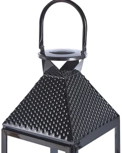 Outlet Beliani Lanterna BALI Acciaio inox 54 cm Nero