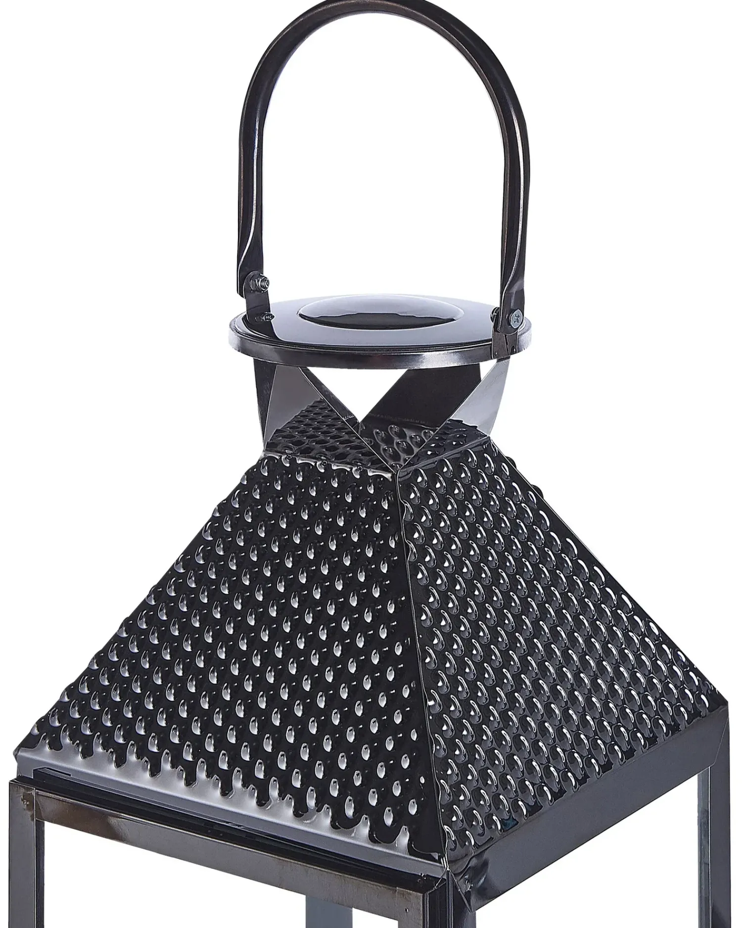 Outlet Beliani Lanterna BALI Acciaio inox 54 cm Nero