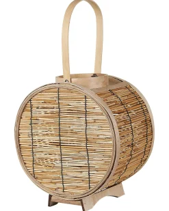 New Beliani Lanterna BISTAL Rattan 30 cm Naturale Marrone