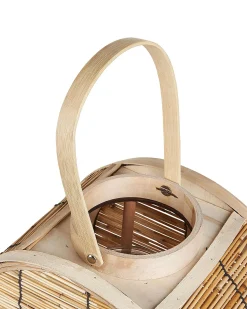 New Beliani Lanterna BISTAL Rattan 30 cm Naturale Marrone