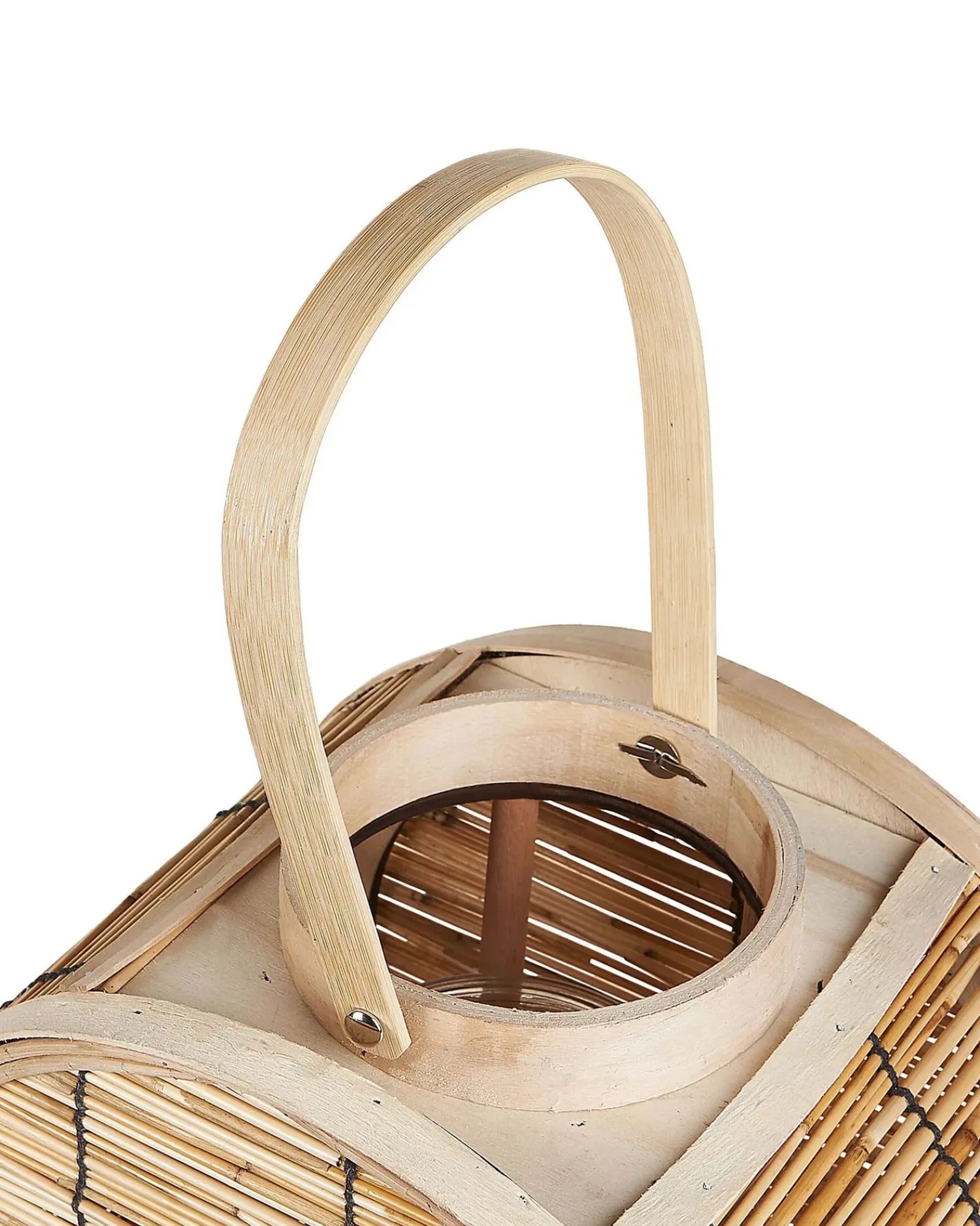 New Beliani Lanterna BISTAL Rattan 30 cm Naturale Marrone