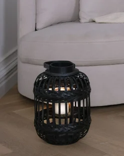Clearance Beliani Lanterna BORACAY Bambù 30 cm Nero