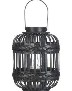 Clearance Beliani Lanterna BORACAY Bambù 30 cm Nero