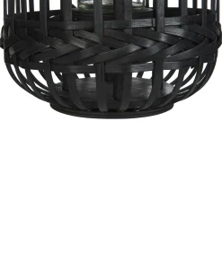 Clearance Beliani Lanterna BORACAY Bambù 30 cm Nero