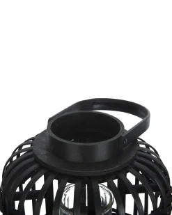 Clearance Beliani Lanterna BORACAY Bambù 30 cm Nero