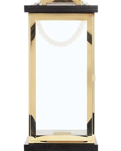 Beliani Lanterna BORNEO Metallo 41 cm Ottone Ottone Marrone