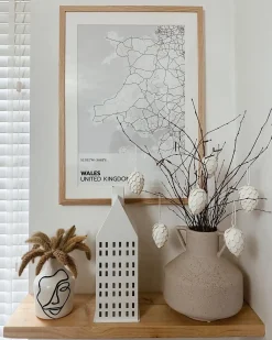 Clearance Beliani Lanterna DOLOK Metallo 40 cm Bianco