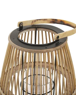 Online Beliani Lanterna HOSTE Bambù 32 cm Beige
