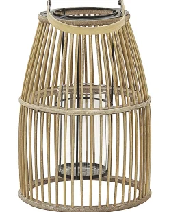 Online Beliani Lanterna HOSTE Bambù 32 cm Beige