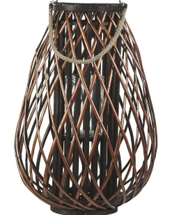 New Beliani Lanterna KIUSIU Legno di salice 60 cm Marrone