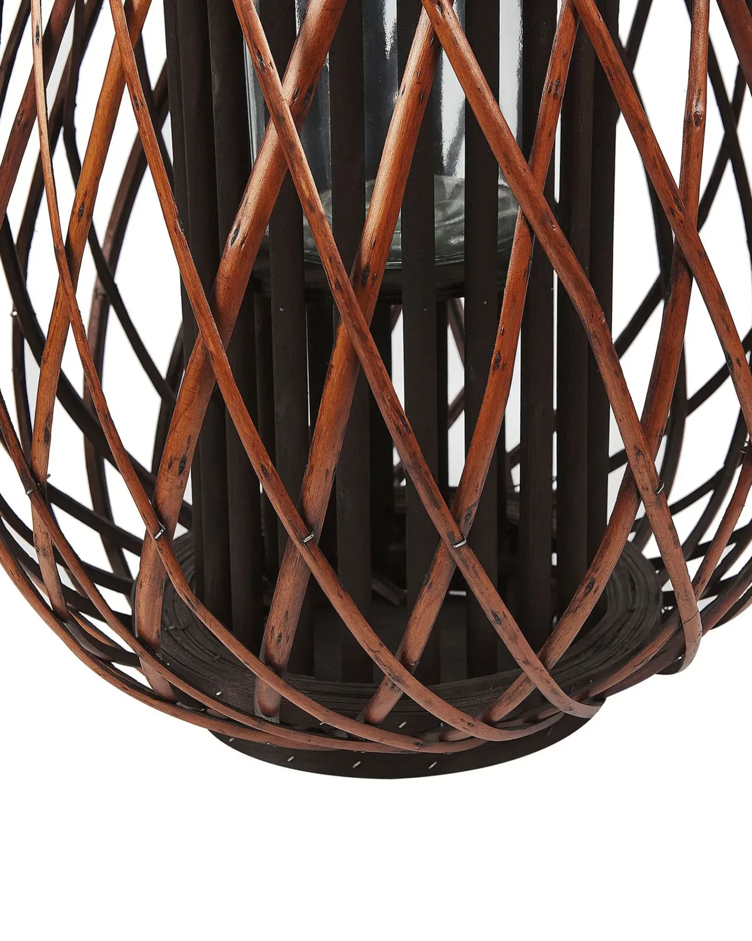 New Beliani Lanterna KIUSIU Legno di salice 60 cm Marrone