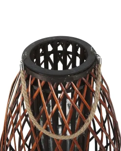 New Beliani Lanterna KIUSIU Legno di salice 60 cm Marrone